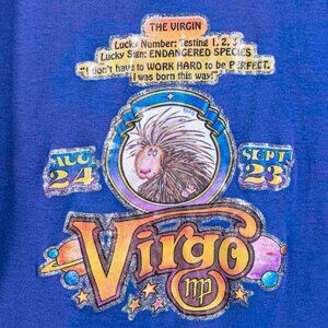 Virgo Zodiac Astrological Horoscope Sign T-Shirt Medium VTG 80s Hipster